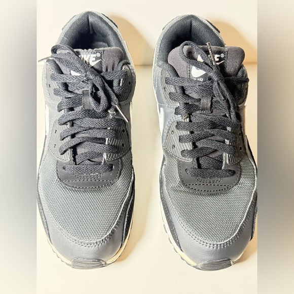 Nike Air Max 90 Men's - Grey White Black Athletic Shoes [CN8490-002] - Picture 3 of 10